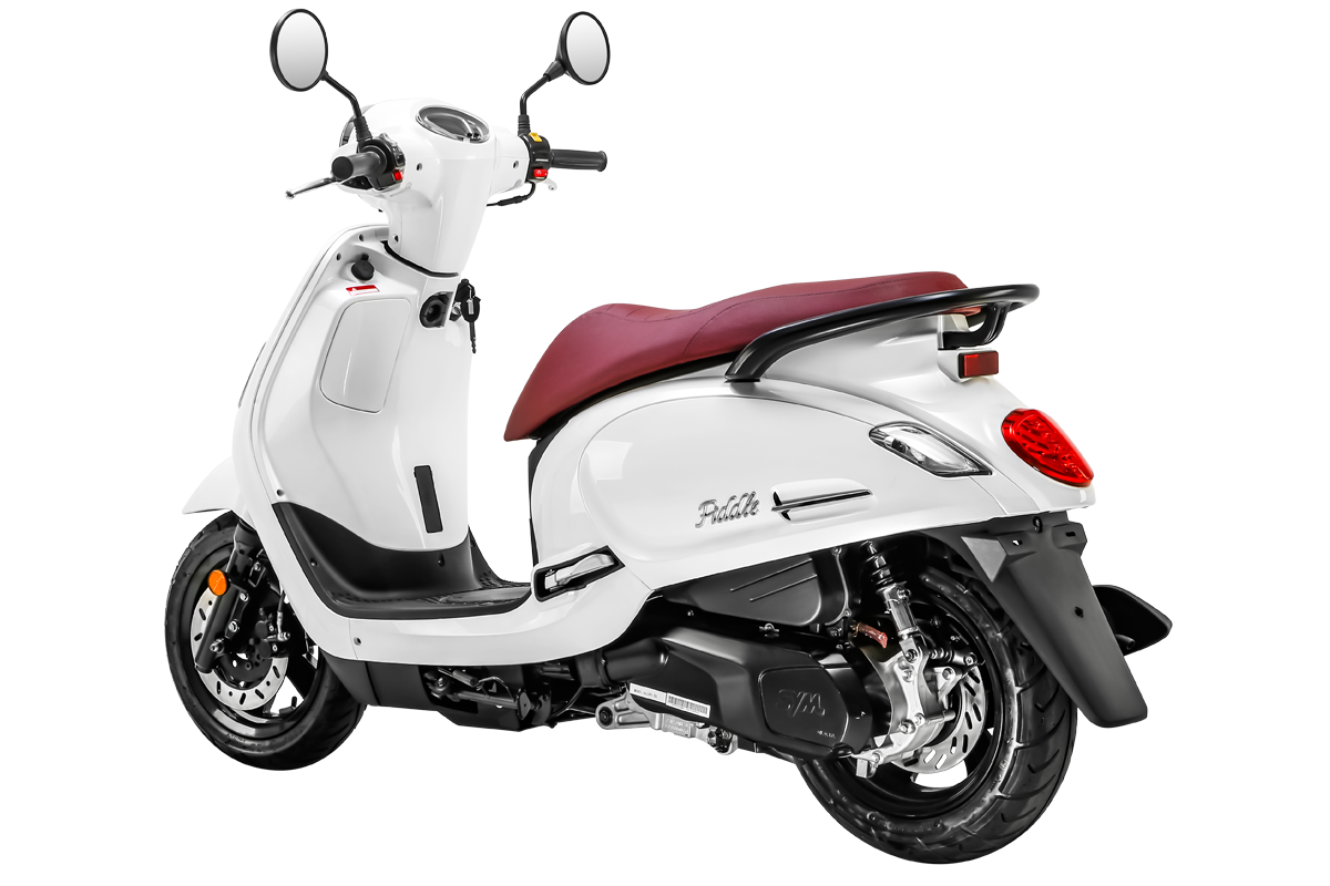 White sales scooter motorcycle