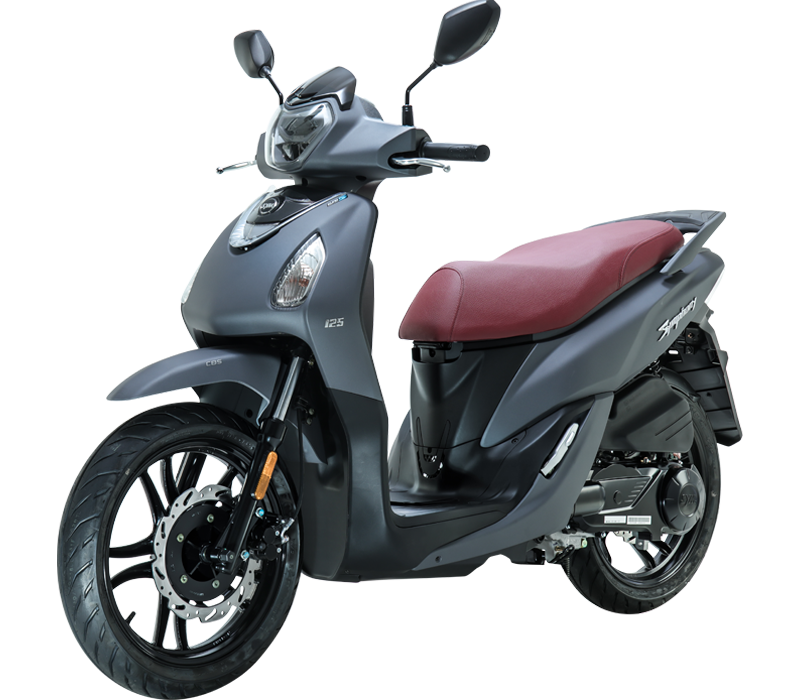 SYMPHONY 125 Scooter - Mat Grey/Red Seat