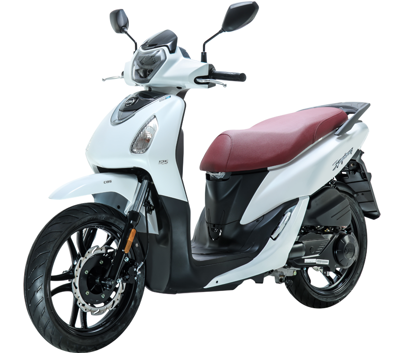 SYMPHONY 125 Scooter - White /Red Seat