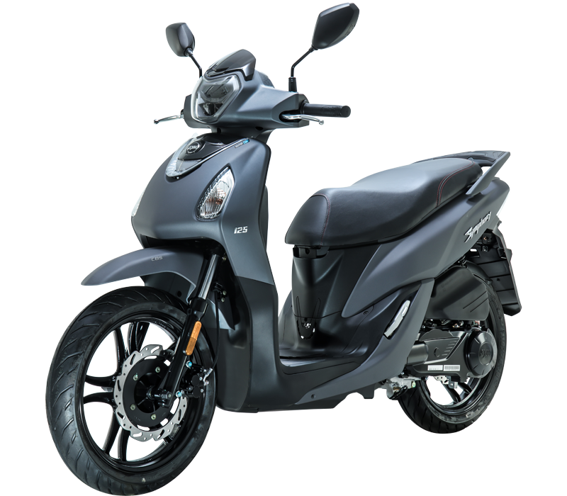 SYMPHONY 125 l Mat Dark Grey with Black Seat