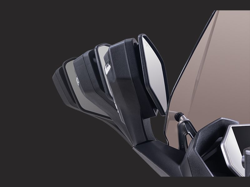 Foldable back mirror